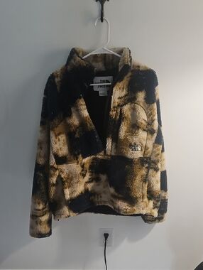 The North Face Medium Unisex Sherpa  3/4 ZipPullover - Blue& Oat&gold